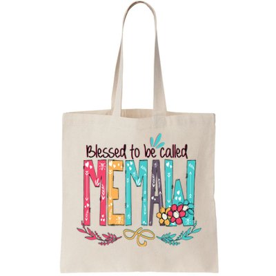 Blessed To Be Called Memaw Colorful Mothers Day Gifts Tote Bag