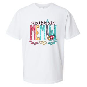 Blessed To Be Called Memaw Colorful Mothers Day Gifts Sueded Cloud Jersey T-Shirt