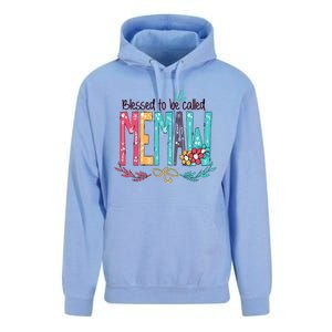 Blessed To Be Called Memaw Colorful Mothers Day Gifts Unisex Surf Hoodie