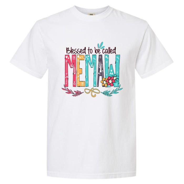 Blessed To Be Called Memaw Colorful Mothers Day Gifts Garment-Dyed Heavyweight T-Shirt