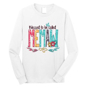 Blessed To Be Called Memaw Colorful Mothers Day Gifts Long Sleeve Shirt