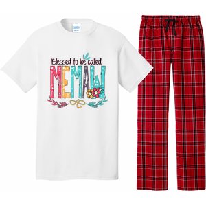 Blessed To Be Called Memaw Colorful Mothers Day Gifts Pajama Set