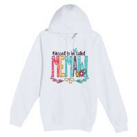 Blessed To Be Called Memaw Colorful Mothers Day Gifts Premium Pullover Hoodie