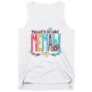 Blessed To Be Called Memaw Colorful Mothers Day Gifts Tank Top