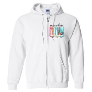 Blessed To Be Called Memaw Colorful Mothers Day Gifts Full Zip Hoodie