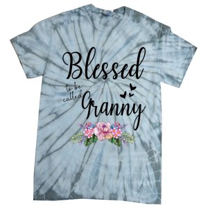 Blessed To Be Called Granny Floral Granny Mothers Day Gift Tie-Dye T-Shirt