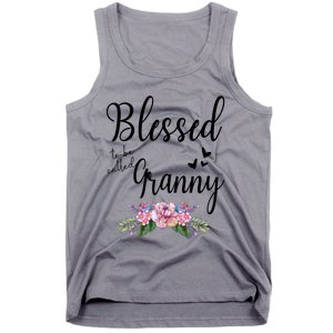 Blessed To Be Called Granny Floral Granny Mothers Day Gift Tank Top