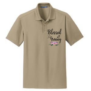 Blessed To Be Called Granny Floral Granny Mothers Day Gift Dry Zone Grid Polo