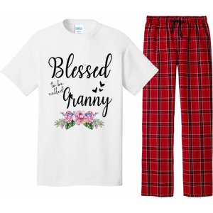 Blessed To Be Called Granny Floral Granny Mothers Day Gift Pajama Set