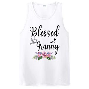 Blessed To Be Called Granny Floral Granny Mothers Day Gift PosiCharge Competitor Tank