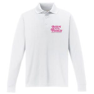 Born To Be Pookie Forced To Be Jett Performance Long Sleeve Polo