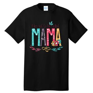 Blessed To Be Called Mama Colorful Grandma Tall T-Shirt