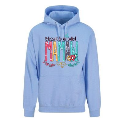 Blessed To Be Called Mamaw Colorful Grandma.Png Unisex Surf Hoodie