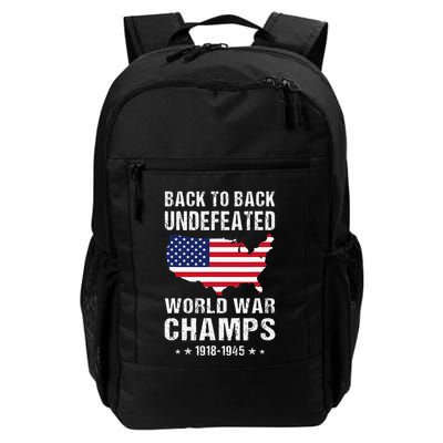 Back To Back Undefeated World War Champs American Backpack