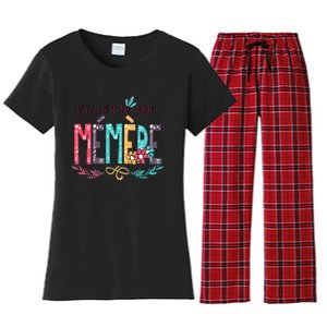 Blessed To Be Called Memere Colorful Grandma Women's Flannel Pajama Set