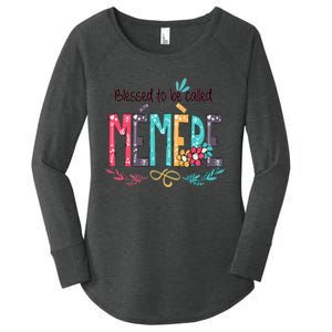 Blessed To Be Called Memere Colorful Grandma Women's Perfect Tri Tunic Long Sleeve Shirt