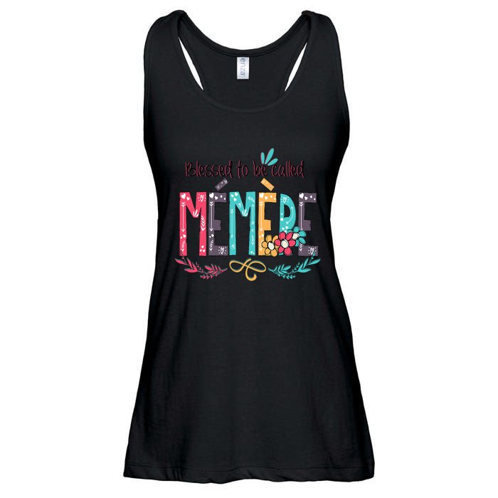 Blessed To Be Called Memere Colorful Grandma Ladies Essential Flowy Tank