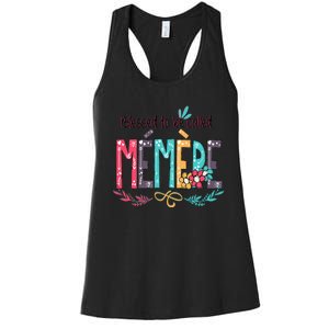 Blessed To Be Called Memere Colorful Grandma Women's Racerback Tank