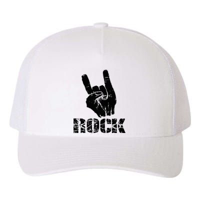 Born To Be Rock Star Hand Horns Yupoong Adult 5-Panel Trucker Hat