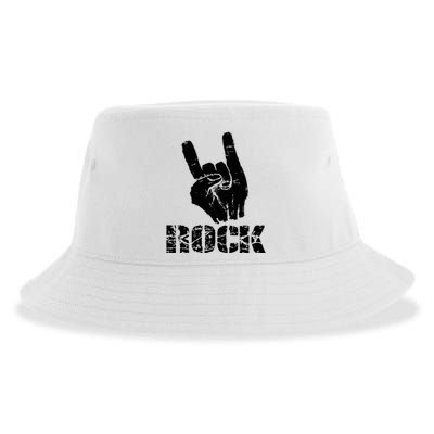 Born To Be Rock Star Hand Horns Sustainable Bucket Hat