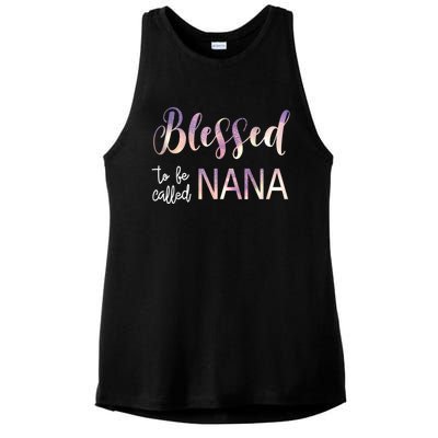 Blessed To Be Called Nana MotherS Day Ladies PosiCharge Tri-Blend Wicking Tank