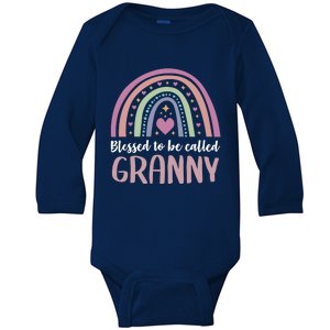 Blessed To Be Called Granny Mother's Day Granny Gift Baby Long Sleeve Bodysuit