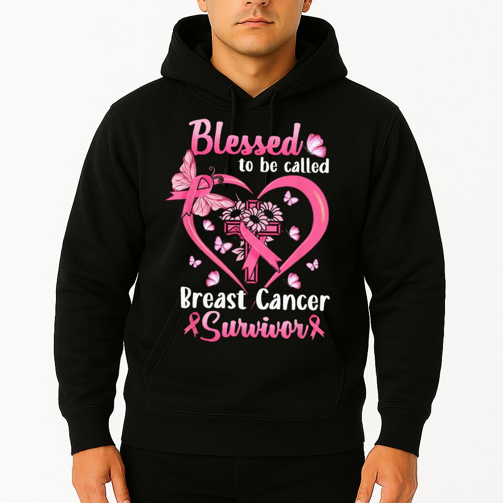 Blessed To Be Called Pink Women Heart Breast Cancer Survivor Hoodie
