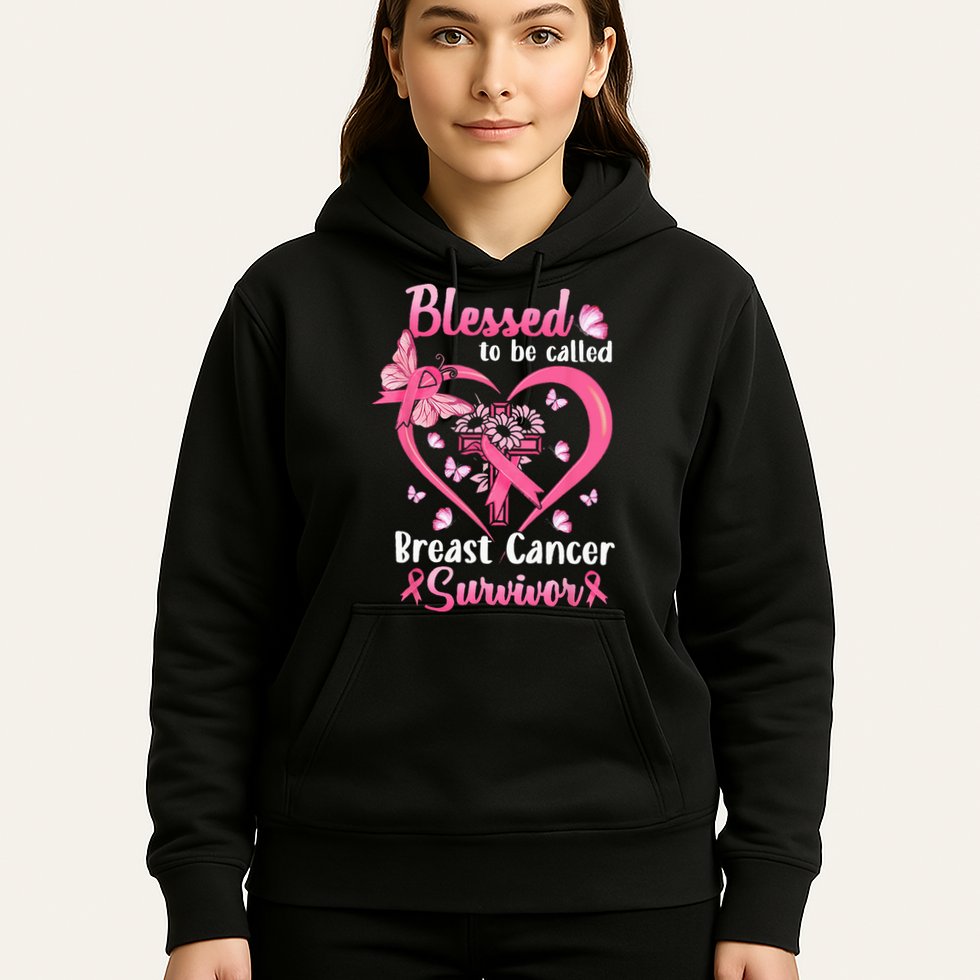Blessed To Be Called Pink Women Heart Breast Cancer Survivor Hoodie