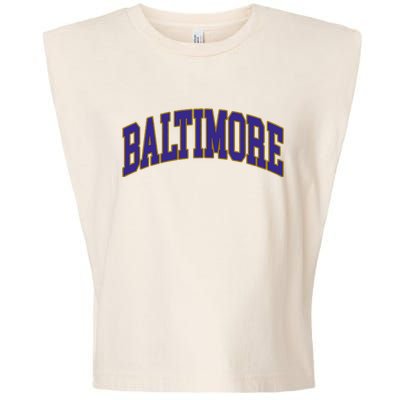 Baltimore Text Garment-Dyed Women's Muscle Tee