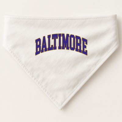 Baltimore Text USA-Made Doggie Bandana