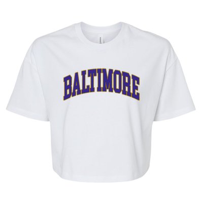 Baltimore Text Bella+Canvas Jersey Crop Tee