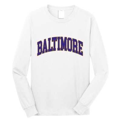 Baltimore Text Long Sleeve Shirt