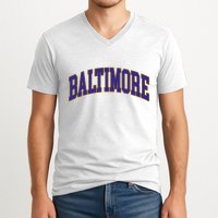 Baltimore Text V-Neck T-Shirt