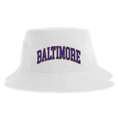 Baltimore Text Sustainable Bucket Hat