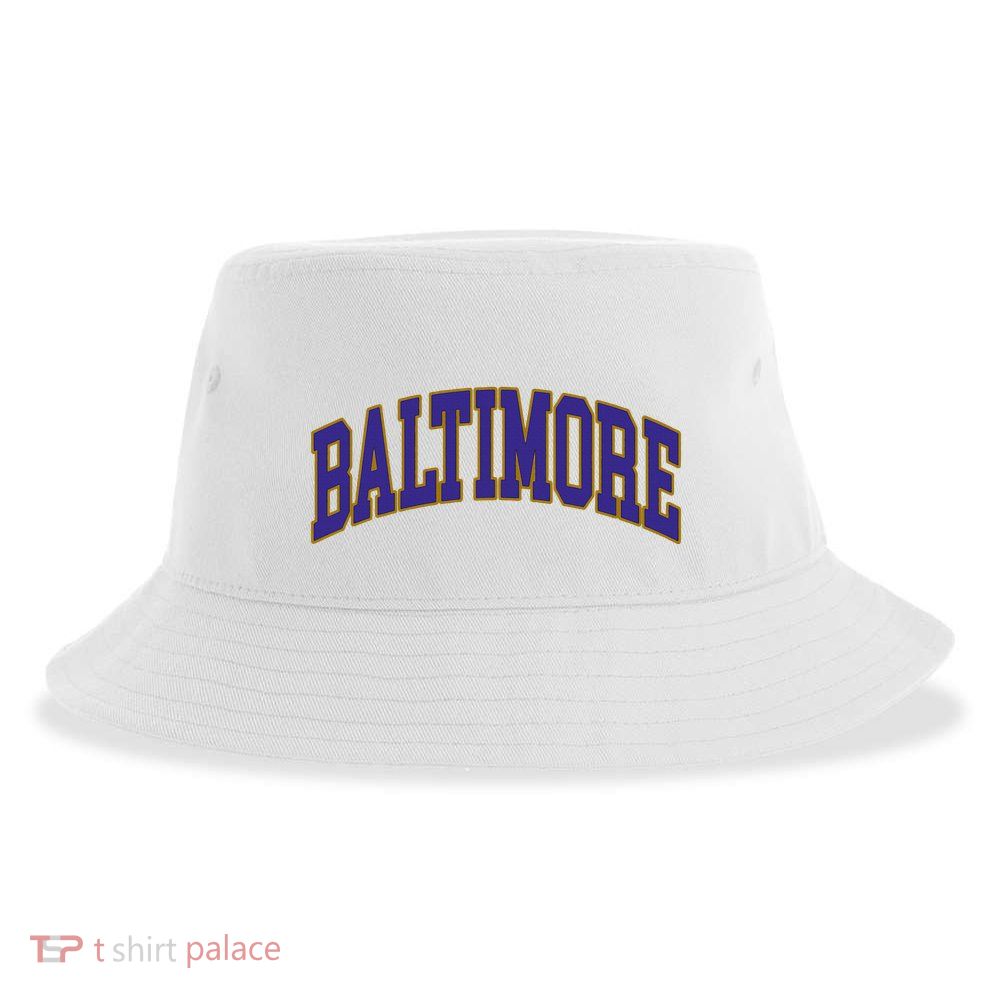 Baltimore Text Sustainable Bucket Hat