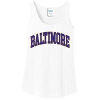 Baltimore Text Ladies Essential Tank