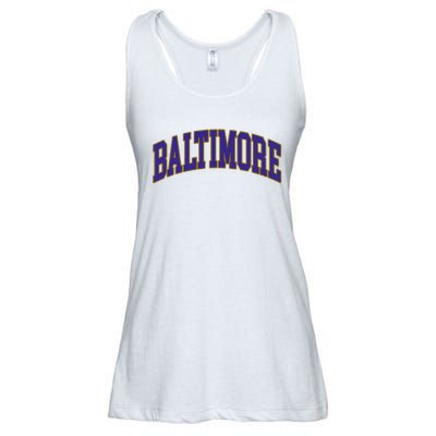 Baltimore Text Ladies Essential Flowy Tank