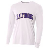 Baltimore Text Cooling Performance Long Sleeve Crew