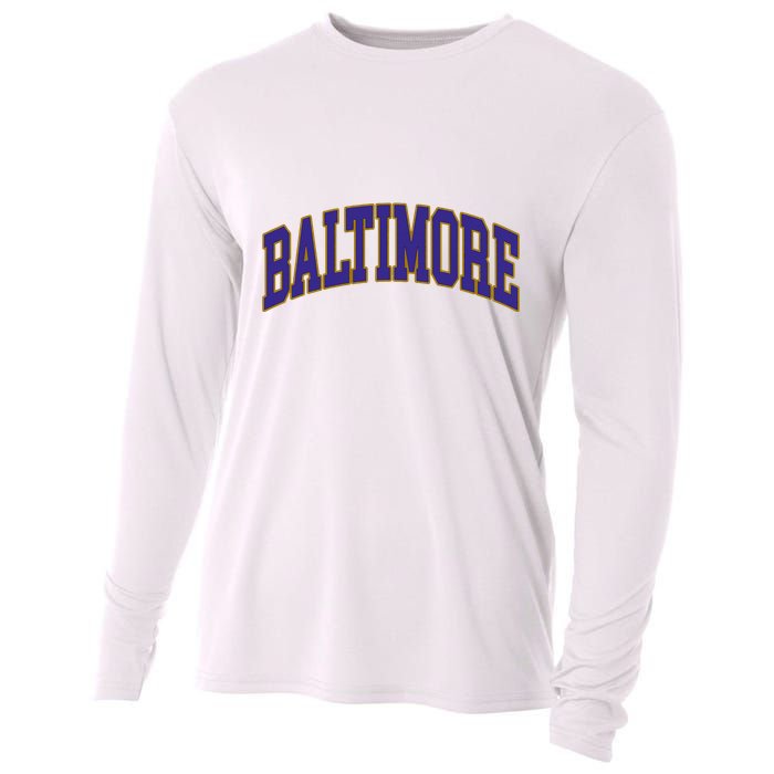 Baltimore Text Cooling Performance Long Sleeve Crew
