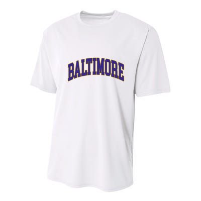 Baltimore Text Youth Performance Sprint T-Shirt