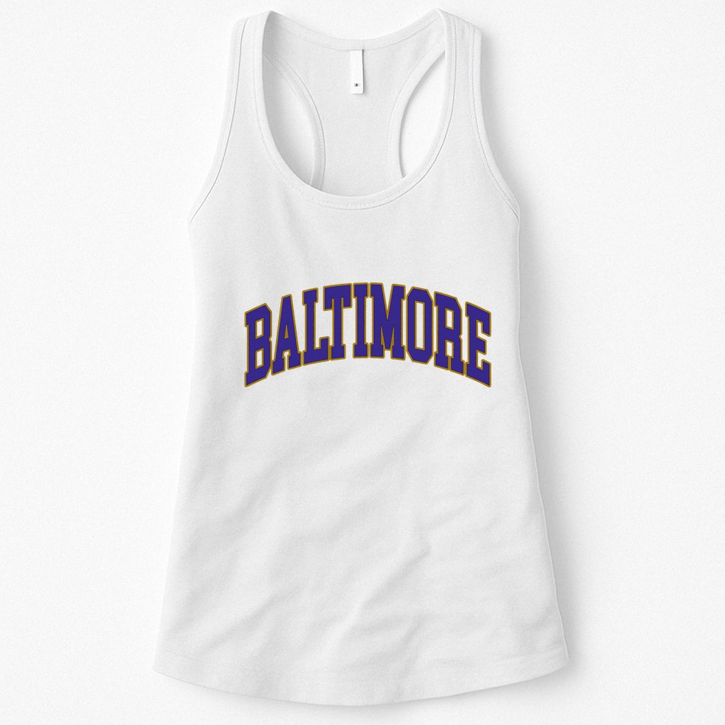Baltimore Text Womens Tank Top