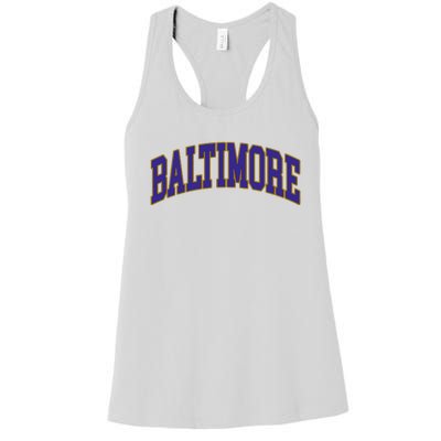 Baltimore Text Women's Racerback Tank