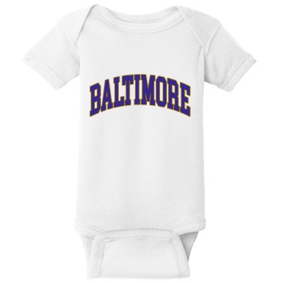 Baltimore Text Baby Bodysuit
