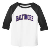 Baltimore Text Toddler Fine Jersey T-Shirt
