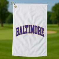 Baltimore Text Golf Towel