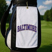 Baltimore Text Golf Towel
