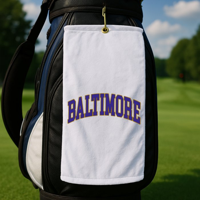 Baltimore Text Golf Towel