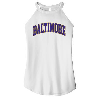 Baltimore Text Women's Perfect Tri Rocker Tank