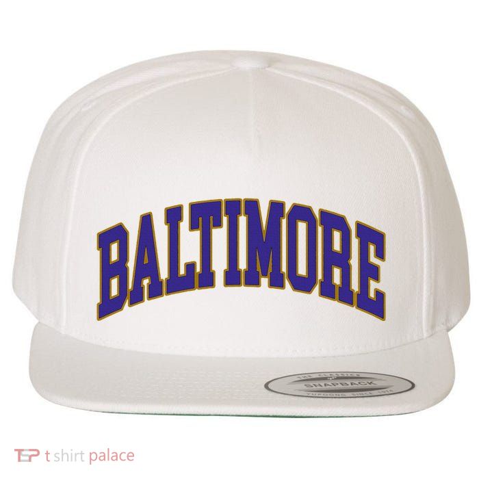 Baltimore Text Wool Snapback Cap