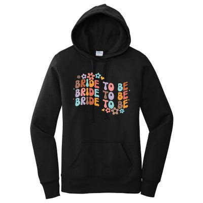 Bride To Be & Bridesmaid Bridal Shower Groovy Bachelorette Women's Pullover Hoodie